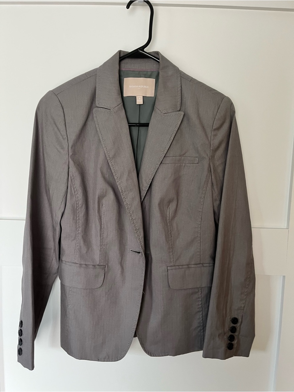 Banana Republic Taupe Pinstripe Women's Blazer